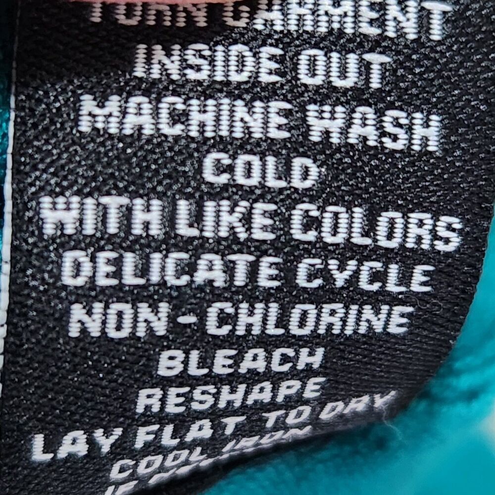 Sharagano Top Sweater Size Medium Teal Color With Curved Black Lines - Picture 8 of 8